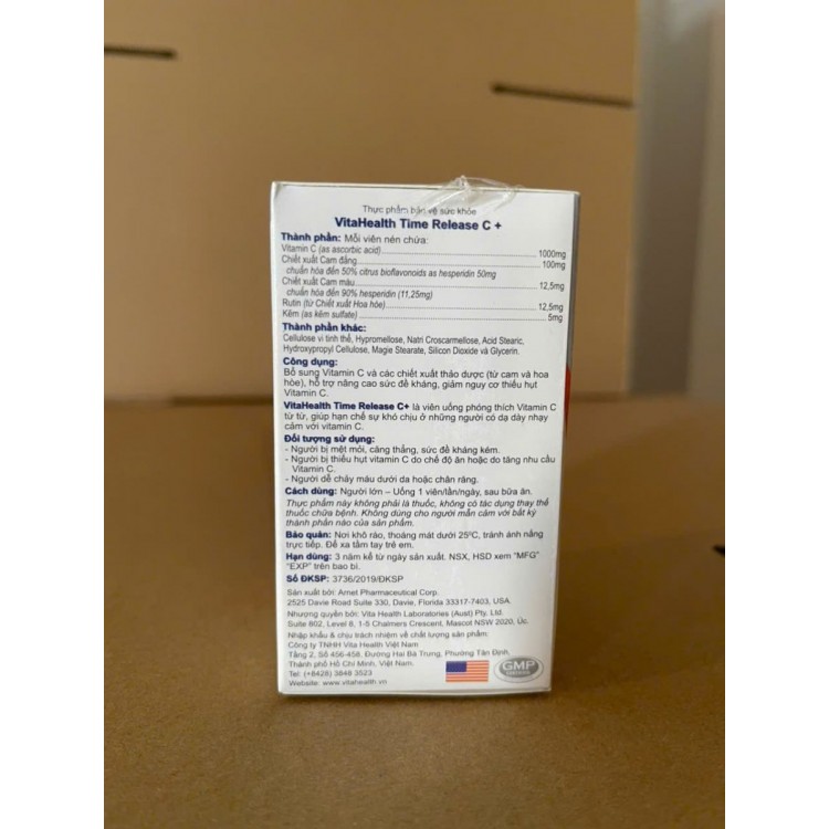 VitaHeath Time Release C+ 30 viên