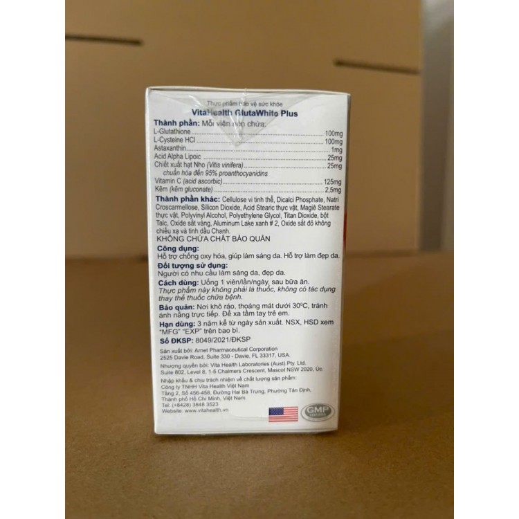 VitaHeath Glutawhite Plus 30 viên