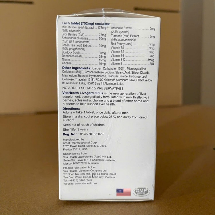 VitaHeath Livogard 3Plus 60 viên