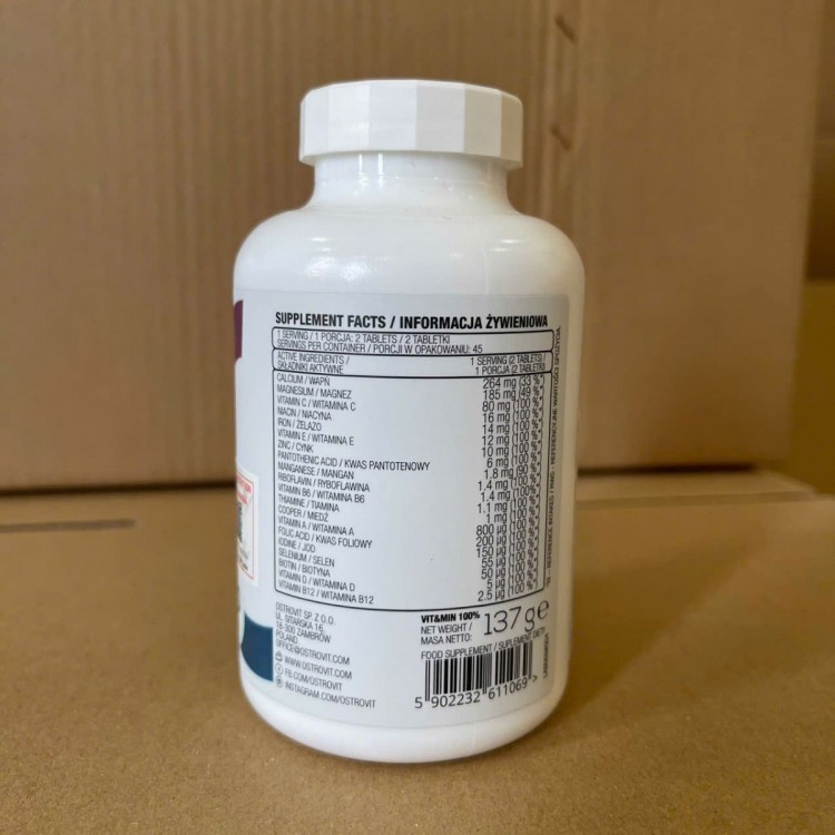 Ostrovit VIT&MIN; 100% (90 viên)