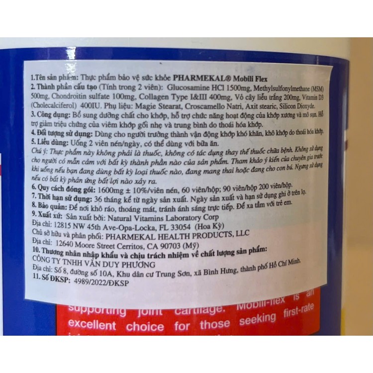 Pharmekal Mobili Flex 200 viên