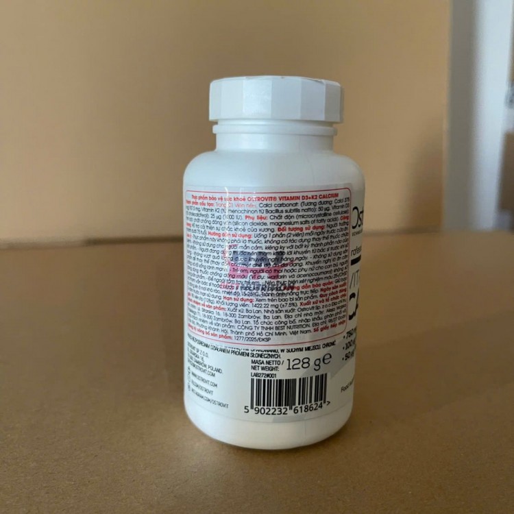 OstroVit Vitamin D3 K2 Calcium 90 viên