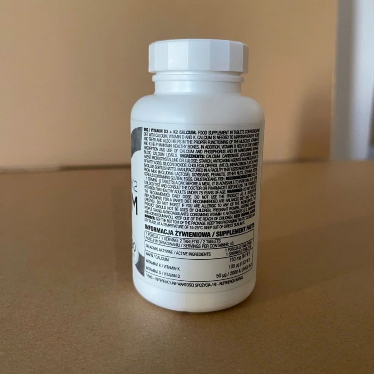 OstroVit Vitamin D3 K2 Calcium 90 viên