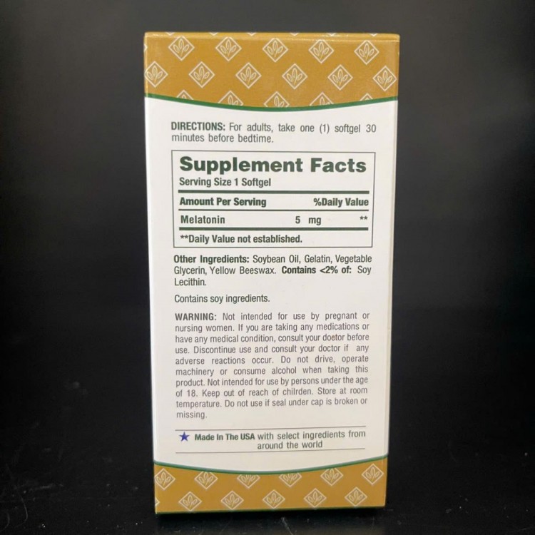 Nature's Bounty Melatonin 5mg (60 viên) Hỗ Trợ Điều Hòa Giấc Ngủ