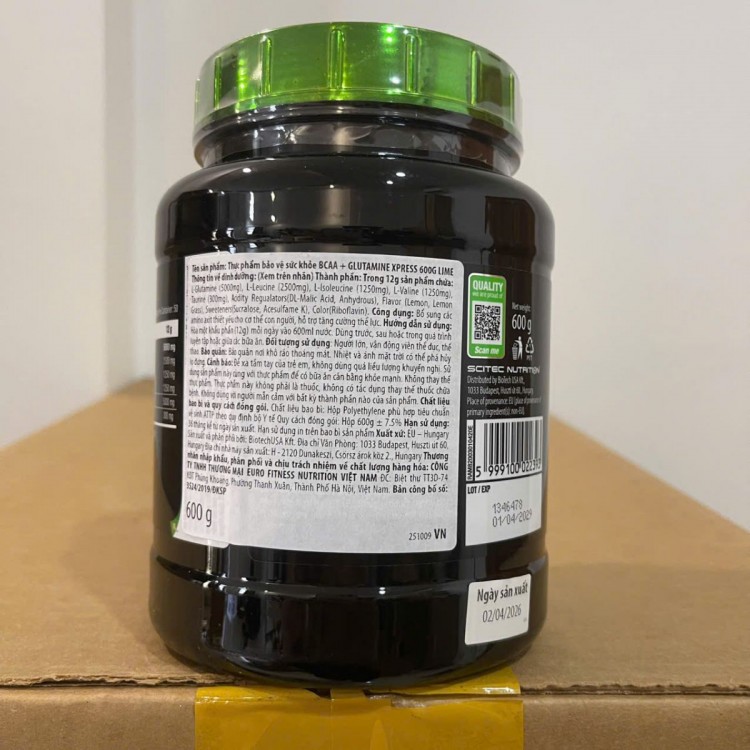 Scitec BCAA + Glutamine Xpress 600g Lime
