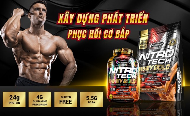 TẠI SAO NÊN SỬ DỤNG NITRO TECH 100% WHEY GOLD CỦA MUSCLETECH MÀ KHÔNG PHẢI LÀ WHEY CỦA CÁC HÃNG KHÁC